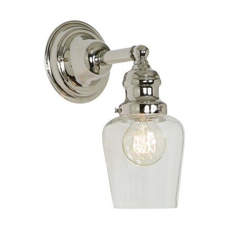 One Light Union Square Wall Sconce Polished Nickel Finish 4 Wide